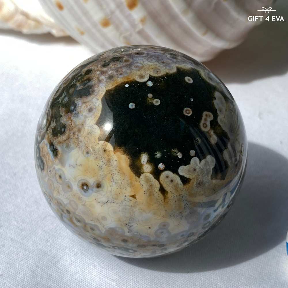 Orbicular Ocean Jasper Sphere 58MM