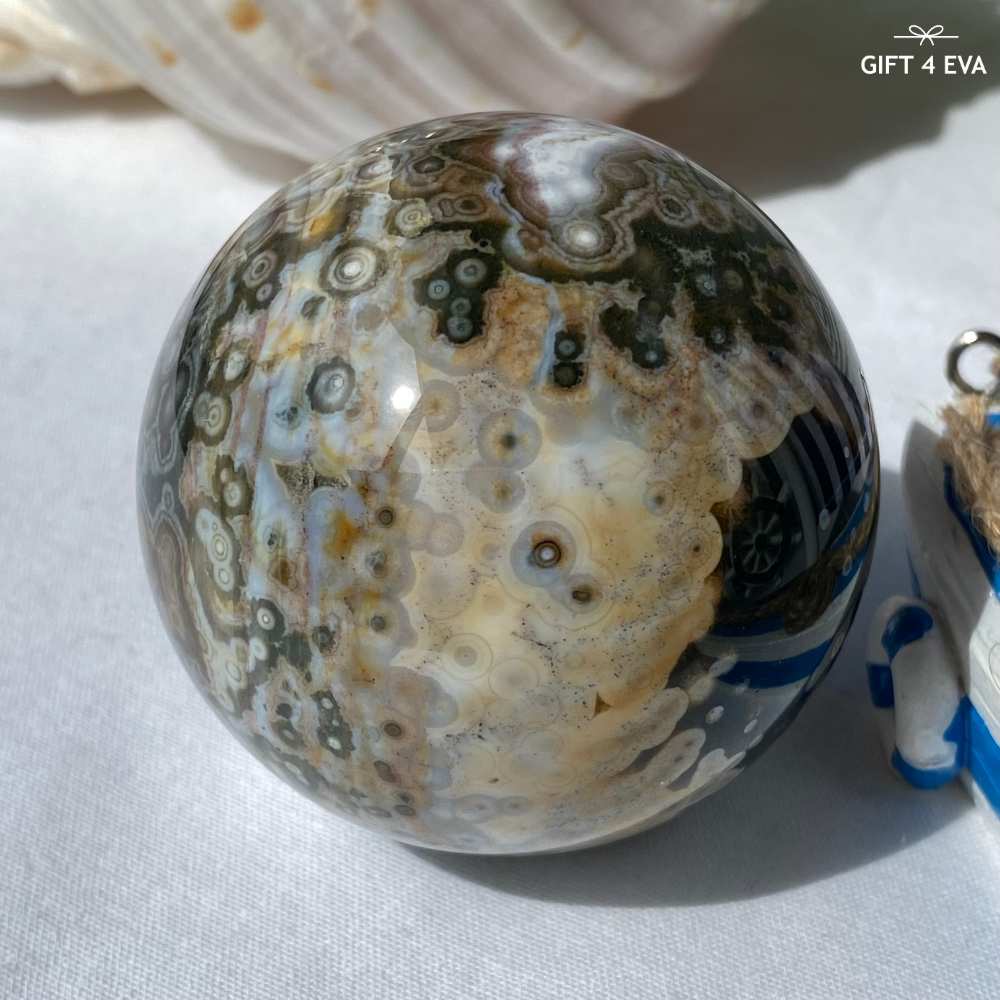 Orbicular Ocean Jasper Sphere 58MM