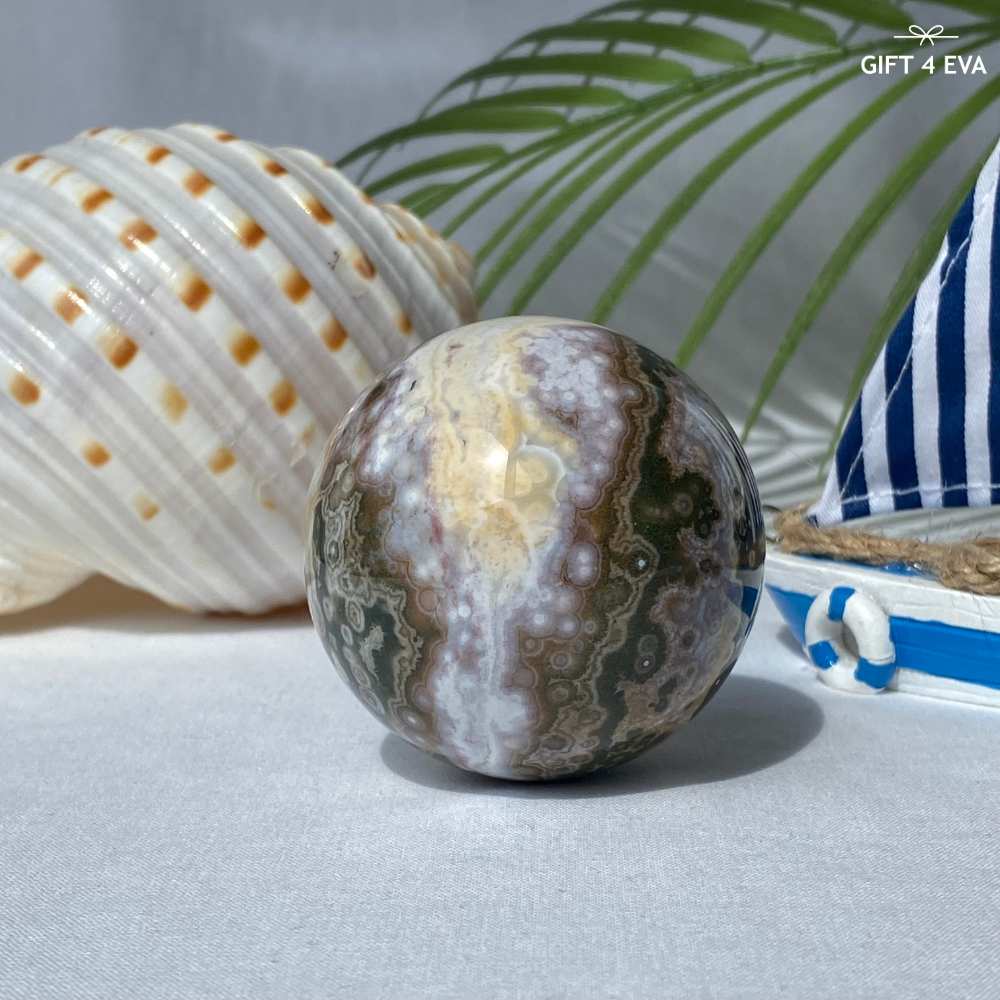 Orbicular Ocean Jasper Sphere 58MM