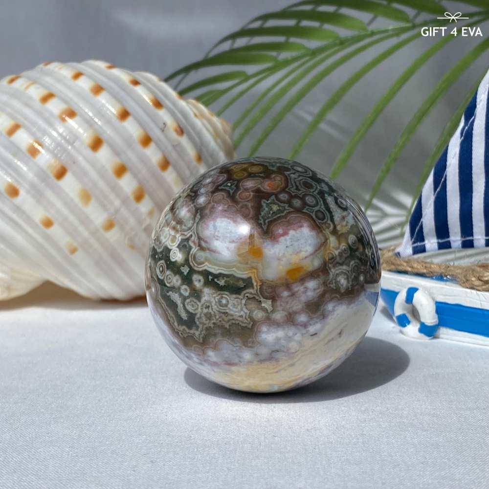 Orbicular Ocean Jasper Sphere 58MM
