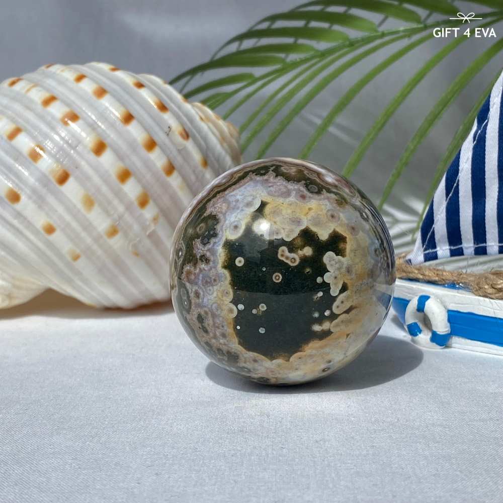 Orbicular Ocean Jasper Sphere 58MM