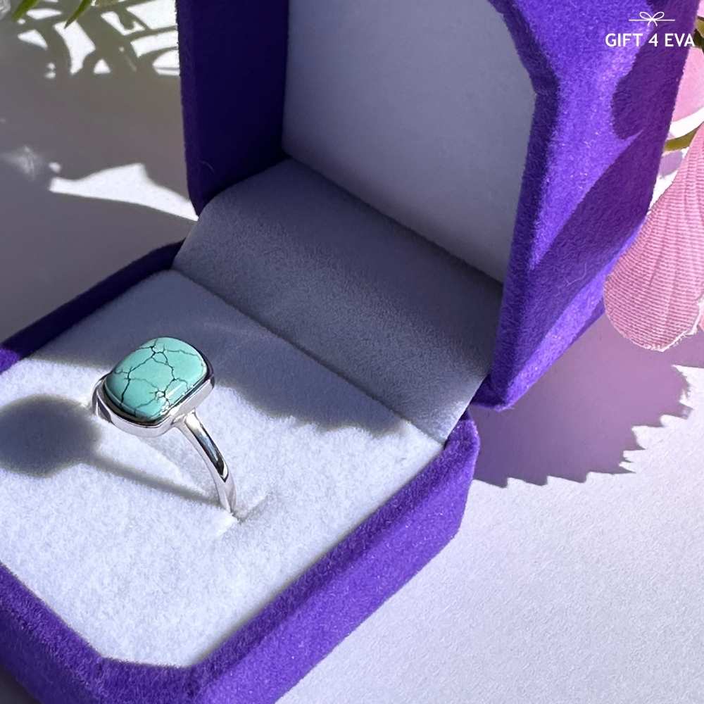 Taylor Turquoise 925 Silver Adjustable Ring