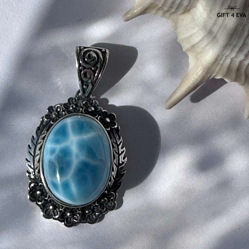 Audrey Larimar 925 Silver Pendant
