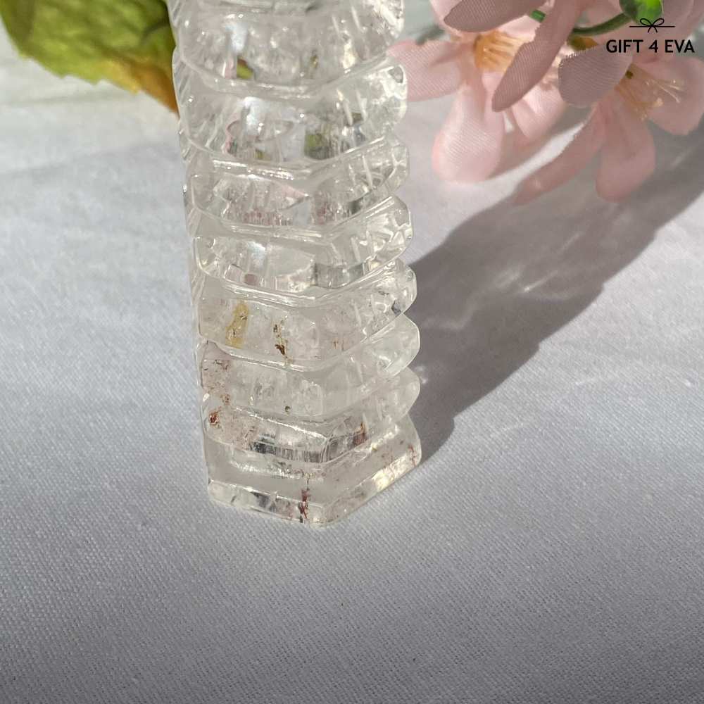 Clear Quartz Wenchang Pagoda Tower