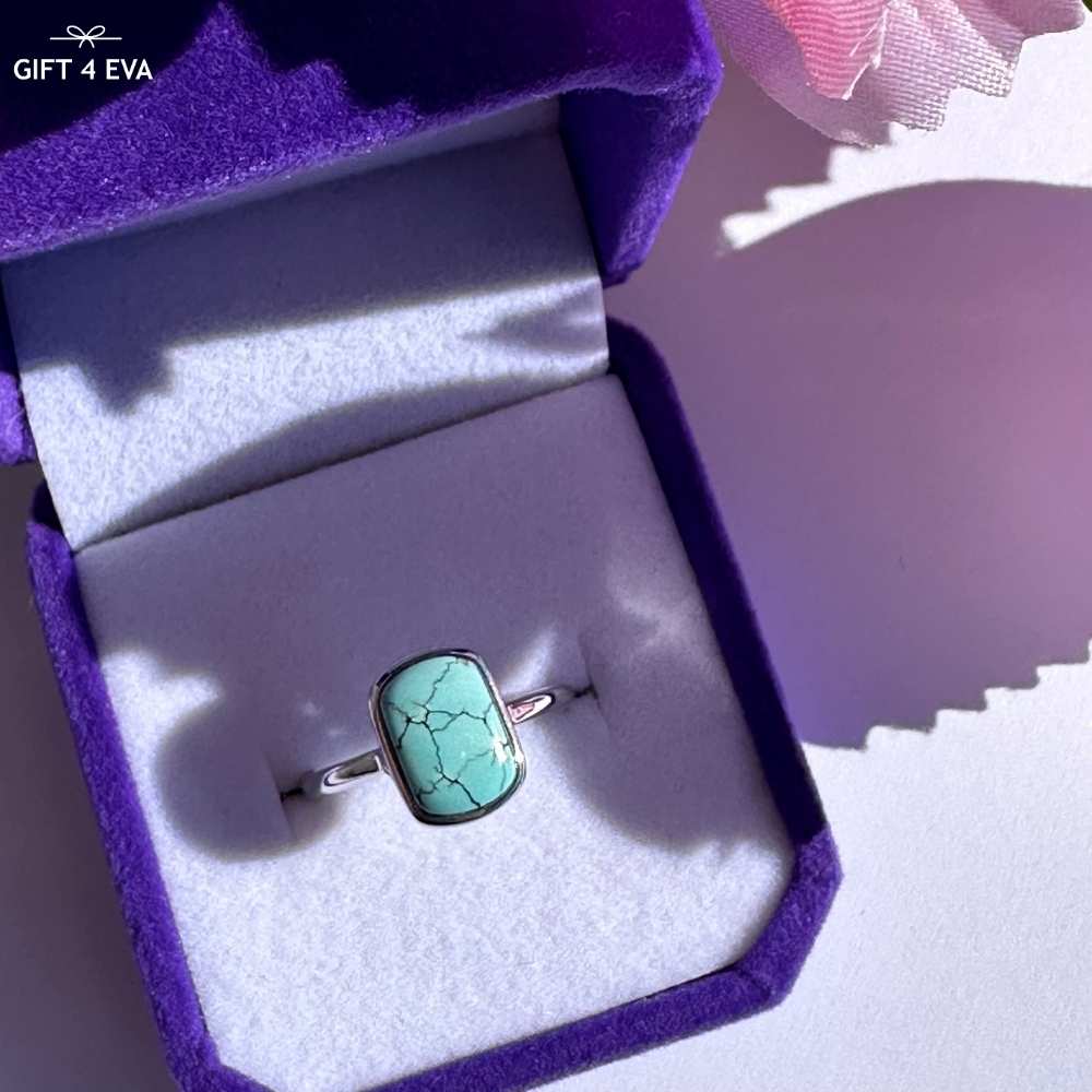 Taylor Turquoise 925 Silver Adjustable Ring