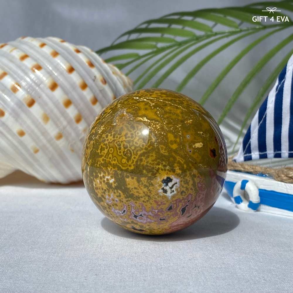 Orbicular Ocean Jasper Sphere 60MM