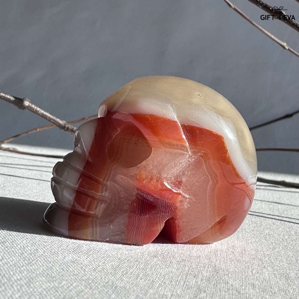 Red Sardonyx Skull