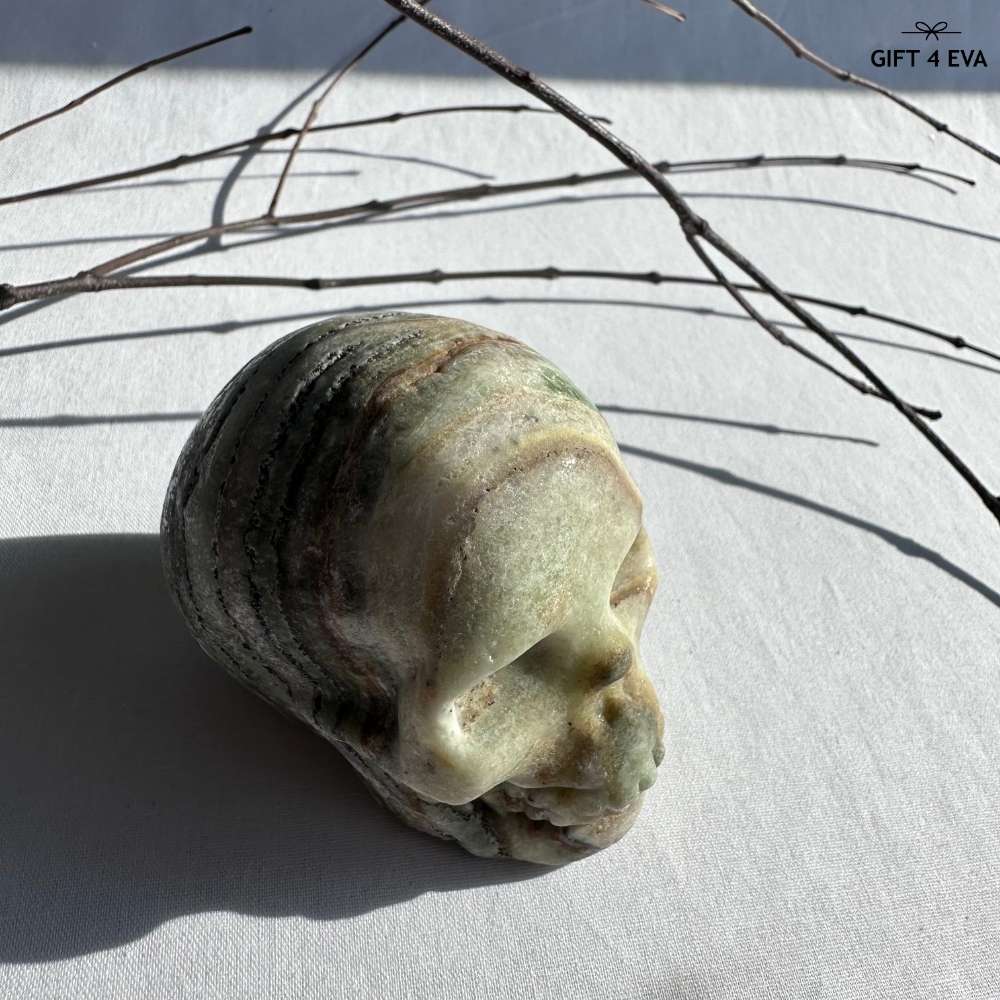 Green Onyx Skull