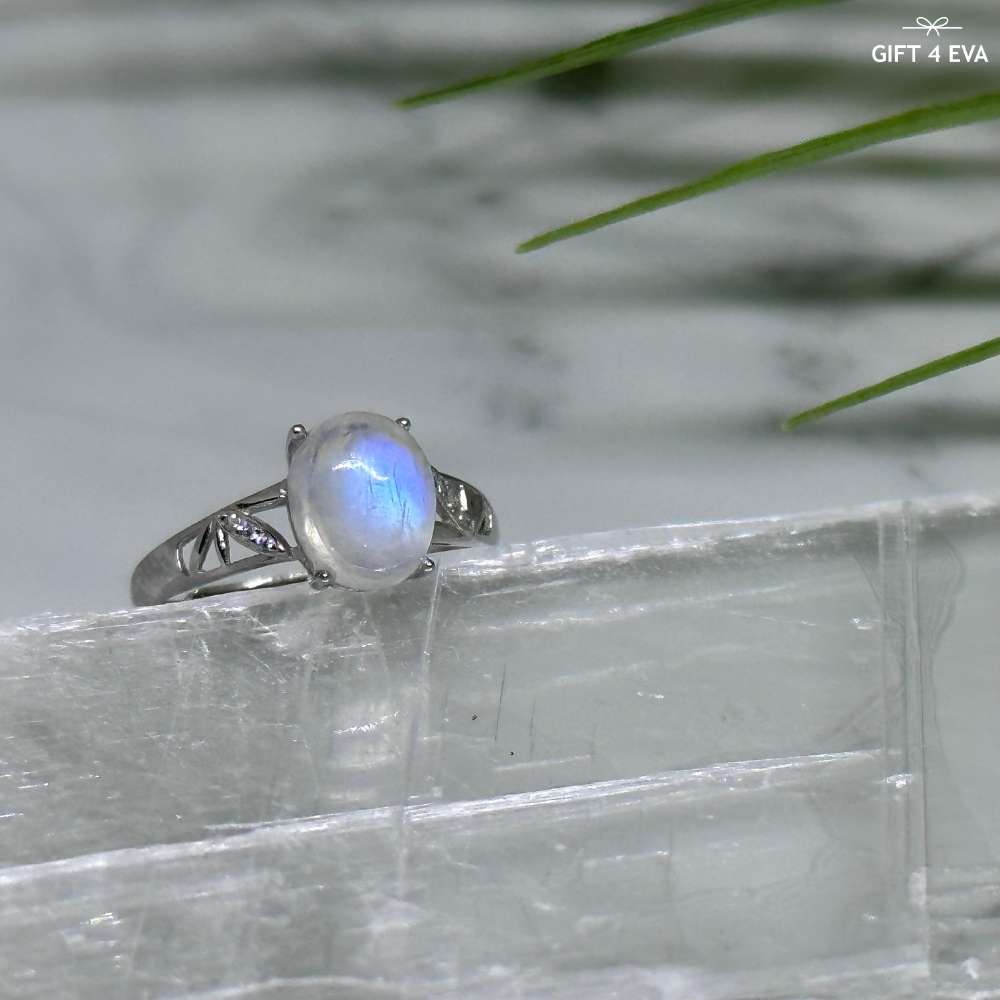 Moonstone 925 Adjustable Ring